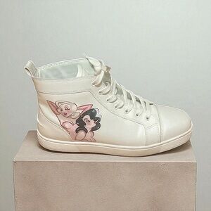 Christian Louboutin Bianco White Loupin Up Sneakers- Authentic